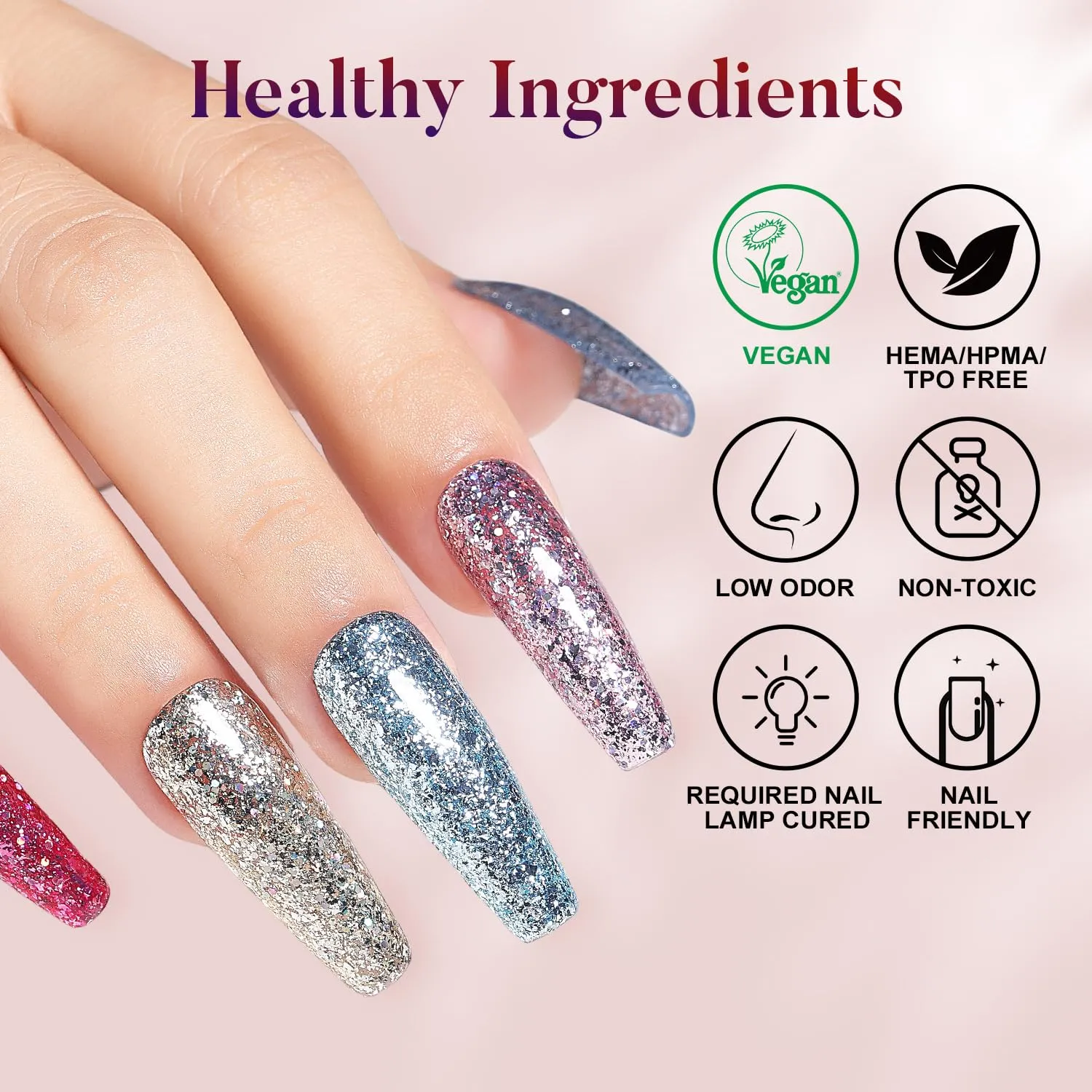 Winter Relective Glitter Gel Nail Polish Colors