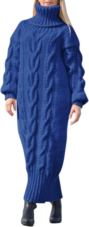 Women's Turtleneck Autumn Winter Solid Color Loose Fit Knit Sweater for Elegant Attire Oversized Shirts
